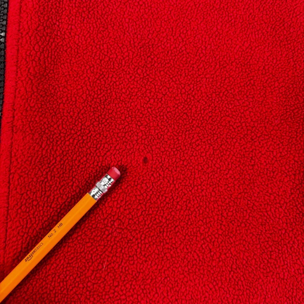 The North Face Fleece‎ Jacket Mens XL Red Grey Full Zip Colorblock Mock Neck